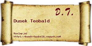 Dusek Teobald névjegykártya